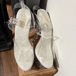 Chic Transparent Strap Heels